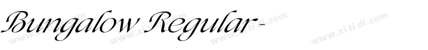 Bungalow Regular字体转换